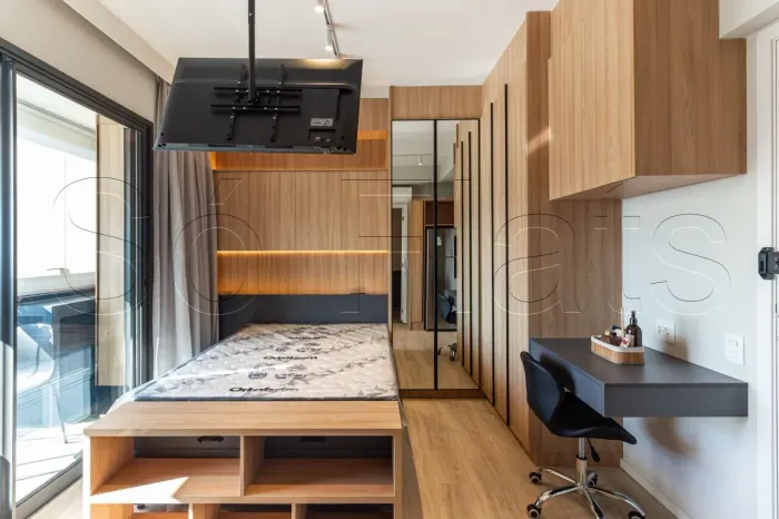 Studio Sky Pinheiros, apto disponivel para locação com 25m² e 01 dormitório