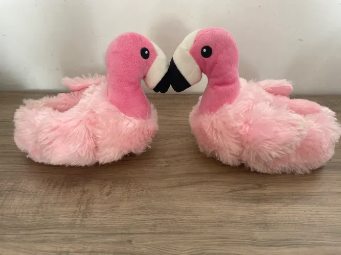 Pantufa de flamingo