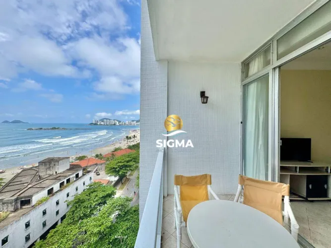 Apartamento com vista mar 3 dormitórios à venda, 98 m² por R$ 750.000 - Pitangueiras - Gua