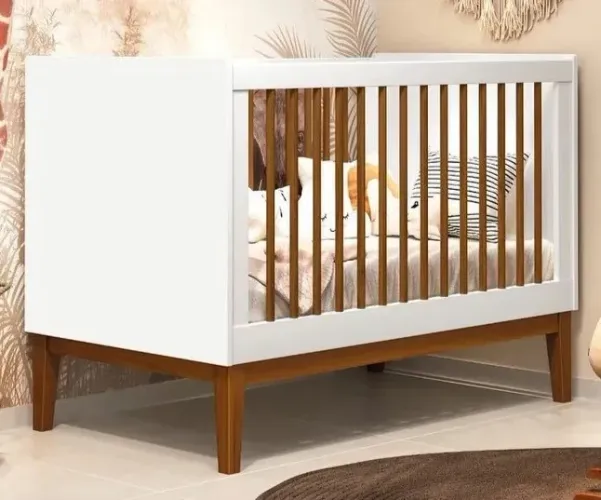 Berço/Mini Cama 100% MDF Reller Noah Wood