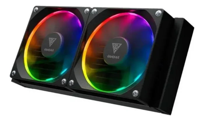 Water Cooler Gamdias Chione M4 240mm AIO ARGB LCD 2.1" PWM Intel AMD Preto CHIONE M4-240