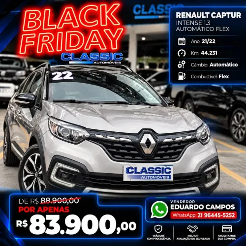 Renault Captur Intense 1.3 TB 16V Flex 5P AUT 2022