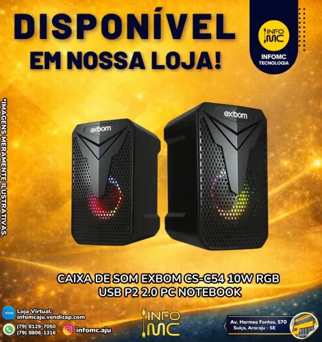 Caixa de som cs-c54 10w