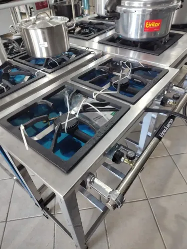 AL - FOGÃO MAXI INOX VENÂNCIO 40X40 - 4QD