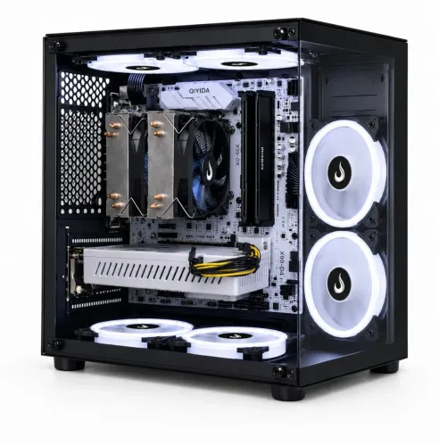 PC Gamer Black & White Xeon E5 2650 + QIYIDA X99 | RX 580 8GB | 16GB RAM DDR4 | SSD 500GB