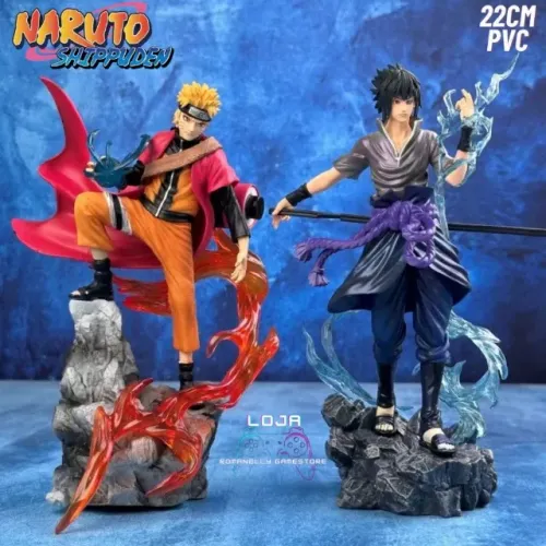 Naruto & Sasuke 22cm em PVC Action Figure Colecionavel NOVOS - Aceito OLXPAY e Faço Envio