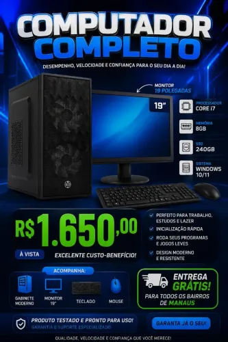 Computador Completo Novo Processador I7