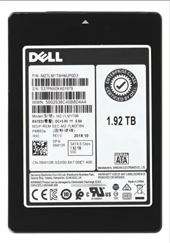 SSD Dell Enterprise 1.92TB SATA 2.5 Servidor PowerEdge Alta Performance