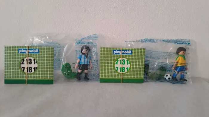 MT Playmobil Futebol 4799+ 4705 Brasil + Argentina Soccer Completo Seleção Copa do Mundo