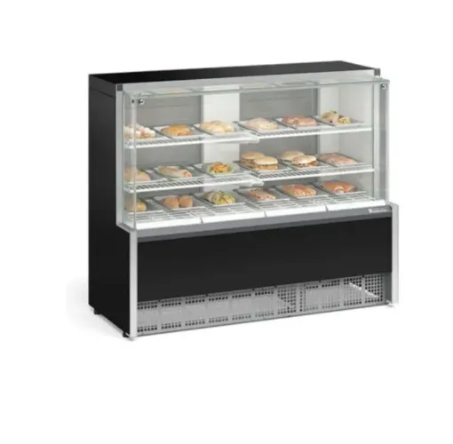 BALCAO / VITRINE ESTUFA COM BANDEJA AURORA 1,40M MEQA-140 R PR 220V