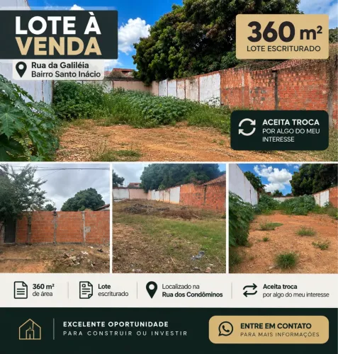Vendo ou troco lote 360 metros escriturado 