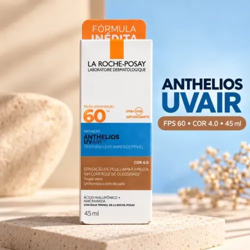 Protetor Solar La Roche-Posay UVAir FPS 60 Cor 4.0 45ml