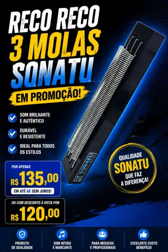 Reco reco três molas em promoção