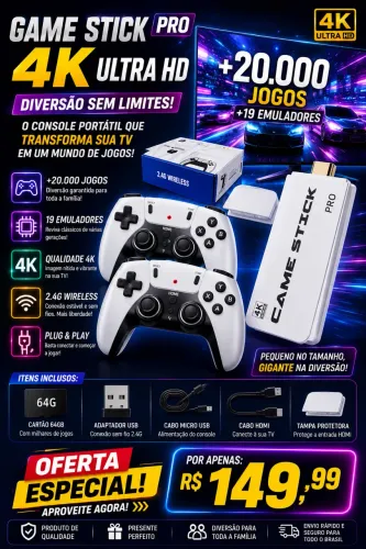 Videogame retrô 20.000 jogos