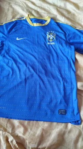 camisa da seleção brasileira azul original