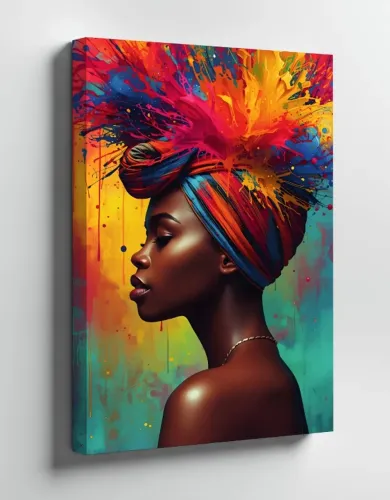 Quadro Decorativo Mulher Africana 40x60 Sala
