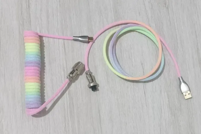 Cabo Enrolado Coiled Teclado Usb-c