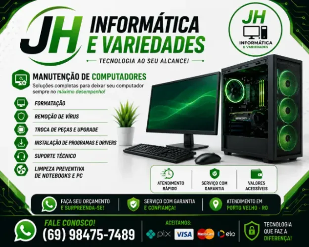 fromatação de computadores e notebooks