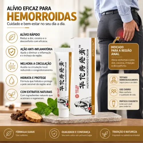 Creme para alívio de fissuras e hemorroidas