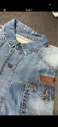 Promoção! Camisa Jeans Damyller Original Manga Longa - Nova | Tam. P (Veste M)