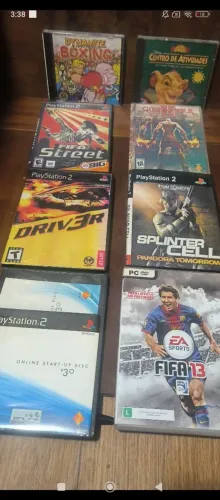 Lote de Jogos Antigos - PS2, PS1 e PC - 8 Itens Originais