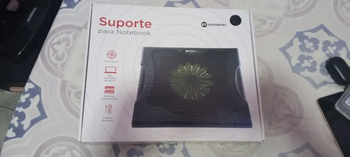 Suporte Notebook Goldentec com Cooler + 2 USB - Até 17