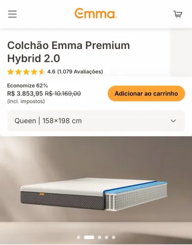 Colchão Emma Premium Hibrid 2.0