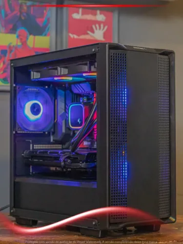 Desktop R5 5500, RX 5700 XL, 32GB, NVMe 512GB, WC 240mm, Fonte 700W, Gabinete DeepCool