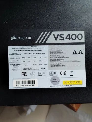Fonte Corsair vs400