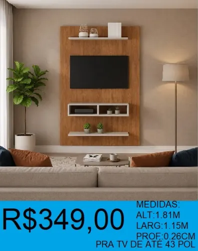 Painel com nichos larg:1,15m alt:1,81m - à pronta entrega