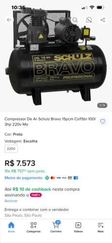 Compressor pra oficina mecânica