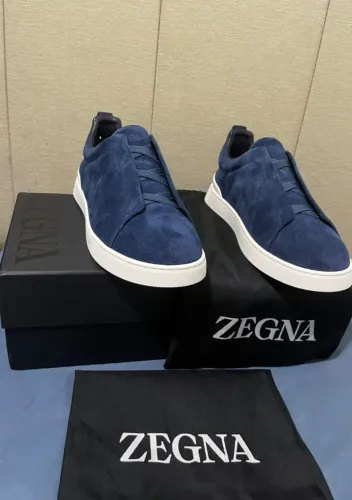 tênis zegna triple stitch azul 42 novo