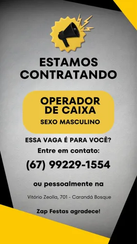 VAGA URGENTE - NÃO RESPONDEMOS POR AQUI