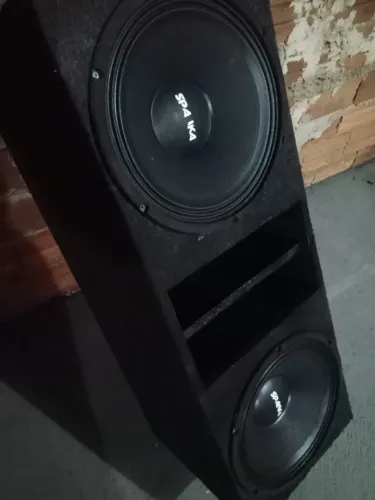 Dois falantes de 12 de 650 RMS na caixa