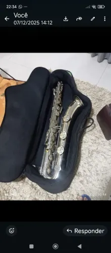 Sax barítono antigo muito bom weril cruzeiro