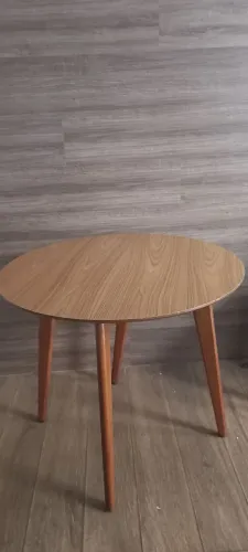 Mesa redonda 90x90cm madeira maciça com MDF 4 pessoas