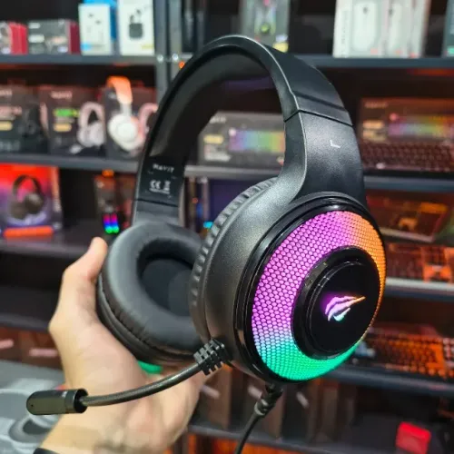Headset Gamer Havit H2042D RGB Preto P2 Fone De Ouvido, Som Estéreo, Microfone