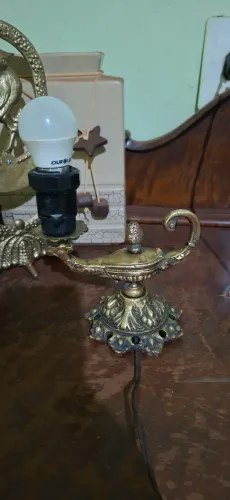 Relicário luminária em bronze maciço