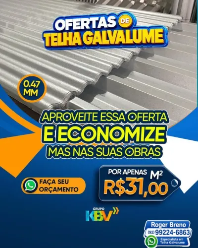 Telha Galvanizado Galvalume