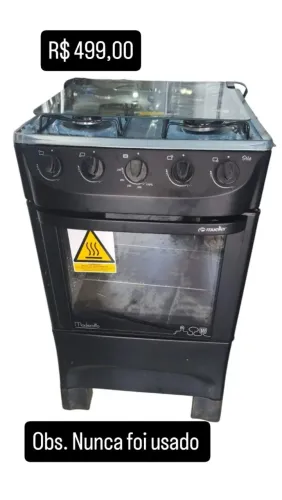 Fogão ainda no plástico