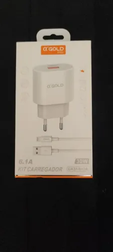 CARREGADOR A GOLD 30W TURBO LIGHTNING 