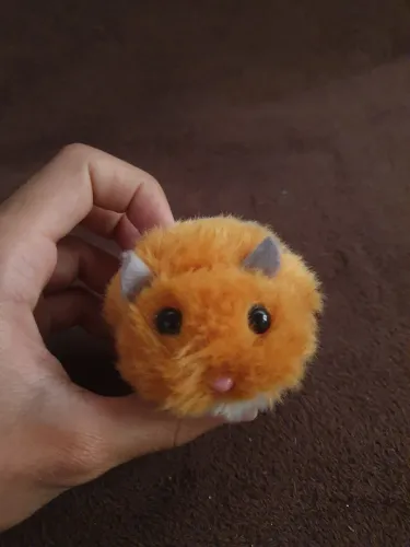 Ratinho De Brinquedo Para Brincar Com Gato - 100% Polyéster - Cordinha Para Fazer Tremer.