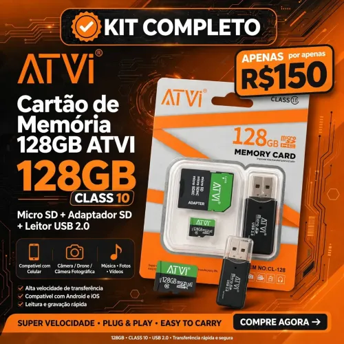 Cartão de memória 128 GB