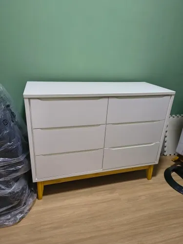Cômoda de bebê Reller 6 gavetas