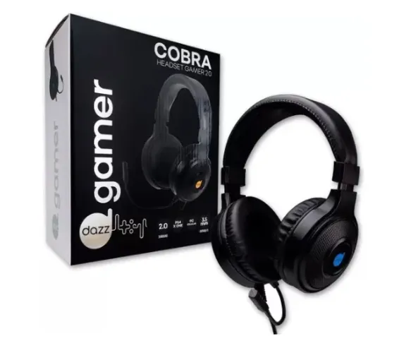 Headset Gamer Dazz Cobra 2.0 Preto - Novo 13083