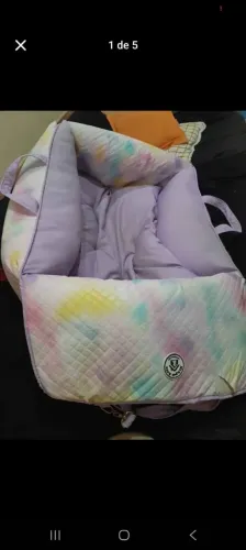Cama pet forrada e acolchoada serve para carregar como bolsa em carro