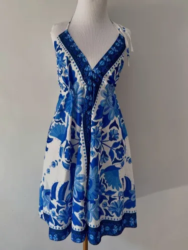 Vestido azul arara tamanho único