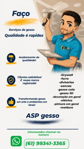 Alex gesso drywall decorações 