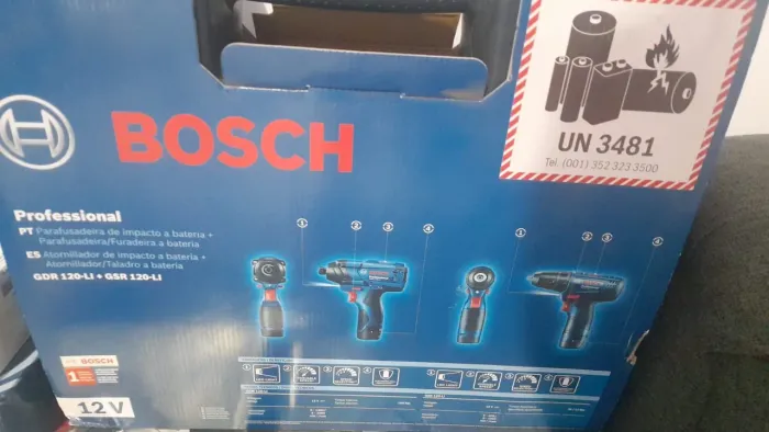 Combo Bosch Professional 12V - Parafusadeira/Furadeira + Chave de Impacto