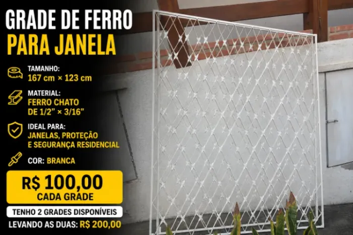 Grade de Ferro para Janela - R$ 100,00